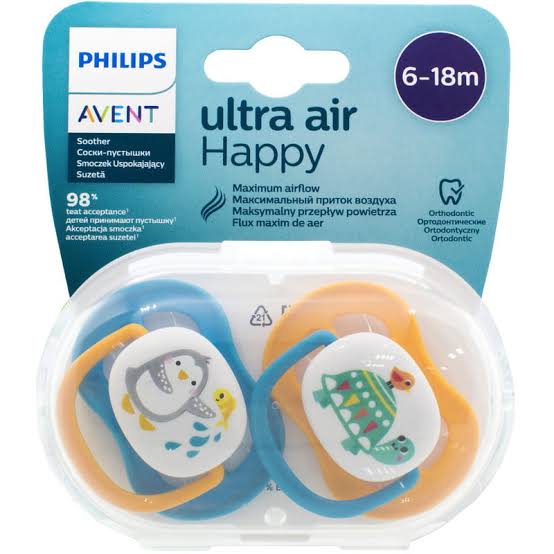 Philips Avent Ultra Air Soother 6-18M -2PCS(SCF080/07)