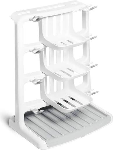 Munchkin Tidy Dry Vertical Bottle Drying Rack – Space-Saving Rack for Baby Bottles & Accessories (White) - Adenzo Comfies