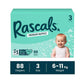 Rascals Premium Baby Diapers Jumbo Box - Size 3, 88pcs 6-11kgs .