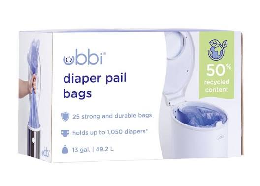 Ubbi Disposable Diaper Bags, 75 Ct