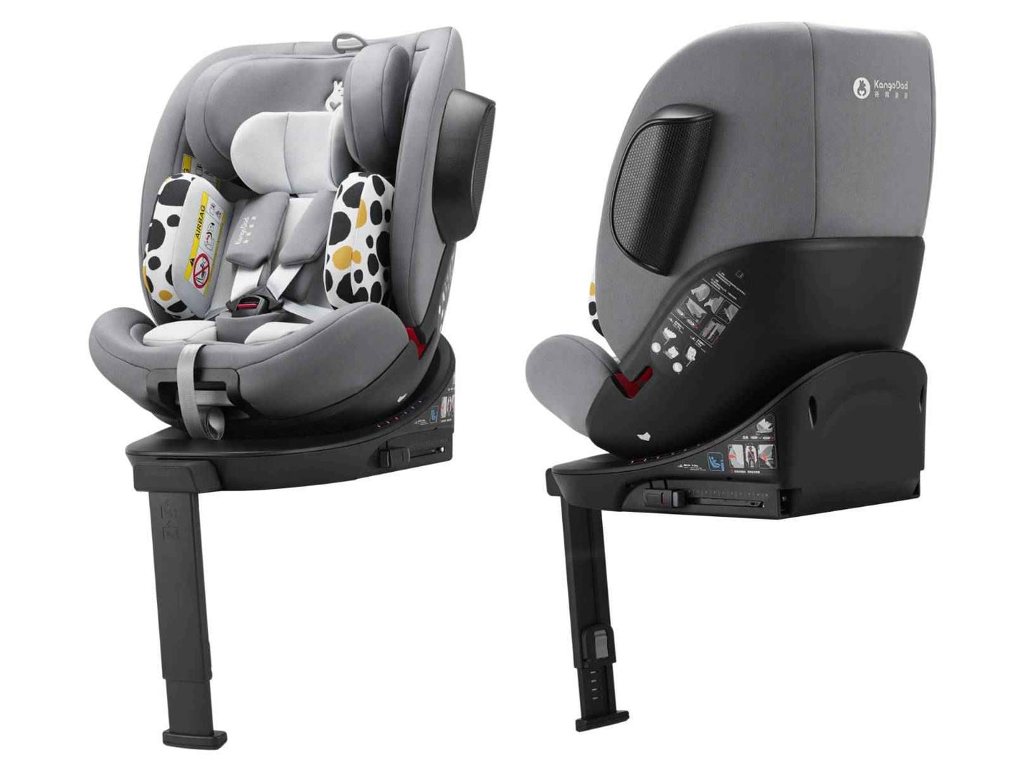 Kango Dad Come and Go 2 i-Size 360 Rotating Baby Car Seat – ISOFIX Convertible Child Seat with Side Impact Protection & Extended Rear Facing (Birth to 4 Years)