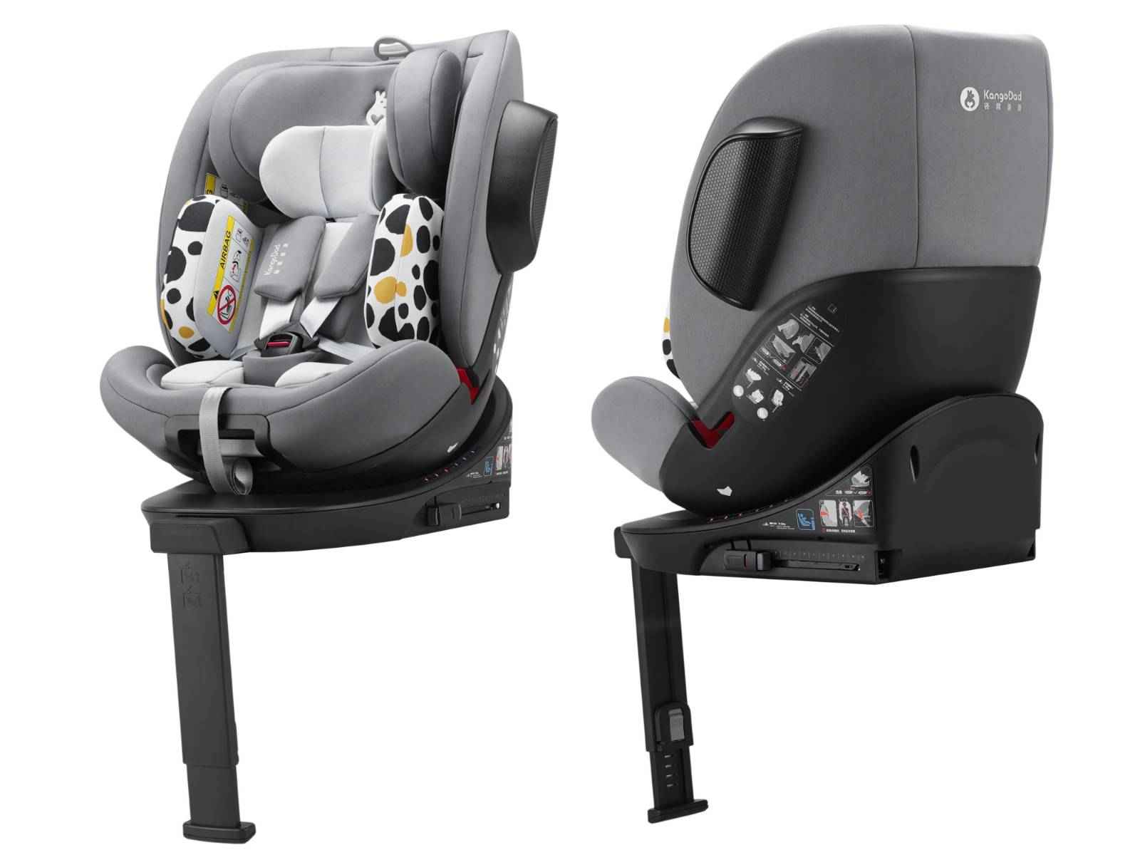 Kango Dad Come and Go 2 i-Size 360 Rotating Baby Car Seat – ISOFIX Convertible Child Seat with Side Impact Protection & Extended Rear Facing (Birth to 4 Years)