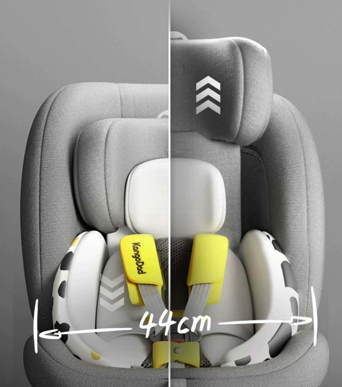 Kango Dad 360° Rotating ISOFIX Car Seat (0–12 Years) – Safe, Adjustable & Comfortable Child Car Seat up to 36kg - Adenzo Comfies