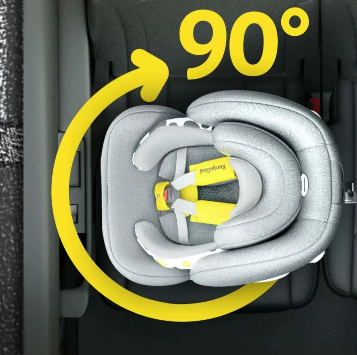 Kango Dad 360° Rotating ISOFIX Car Seat (0–12 Years) – Safe, Adjustable & Comfortable Child Car Seat up to 36kg - Adenzo Comfies