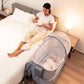 Mastela 3-in-1 Electric Swing Bedside Crib Intelligent Baby Bassinet Beside Sleeper Cradle，3 Kinds of Height Adjustment,5 Swing Speed, 3 Timing time, 15 Music, 5 Usage Modes…, Icelandic Blue Grey - Adenzo Comfies
