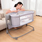 Mastela 3-in-1 Electric Swing Bedside Crib Intelligent Baby Bassinet Beside Sleeper Cradle，3 Kinds of Height Adjustment,5 Swing Speed, 3 Timing time, 15 Music, 5 Usage Modes…, Icelandic Blue Grey - Adenzo Comfies