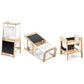Maxi - Cosi Toucan Baby Learning Tower Wood, Montessori Toddler Step Stool, 18months - 150kg, Blackboard, Height - Adjustable Kitchen Helper, Converts into Desk+Stool, FSC® 100% Certified Wood, Natural Wood - Adenzo Comfies