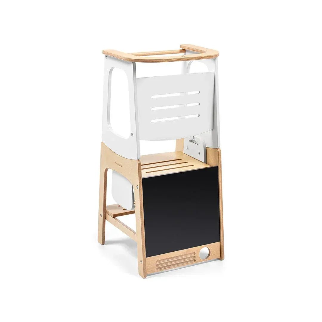 Maxi - Cosi Toucan Baby Learning Tower Wood, Montessori Toddler Step Stool, 18months - 150kg, Blackboard, Height - Adjustable Kitchen Helper, Converts into Desk+Stool, FSC® 100% Certified Wood, Natural Wood - Adenzo Comfies