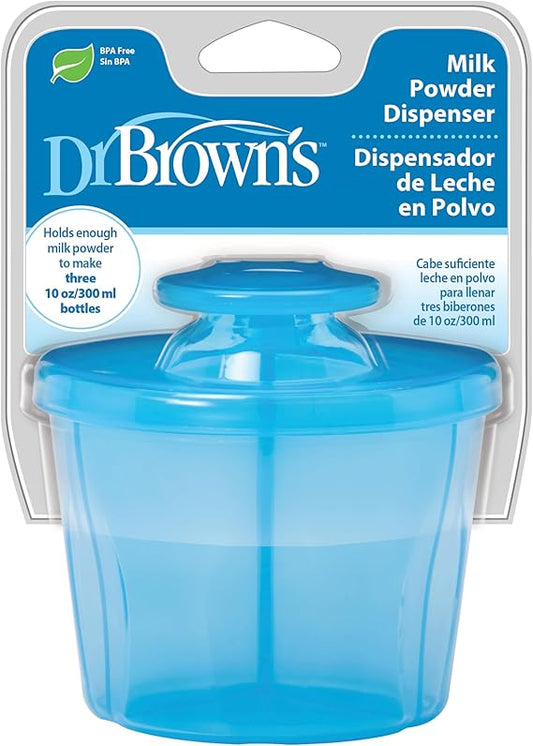 Dr. Brown’s Milk Powder Dispenser Blue – Portable Baby Formula Container with 3 Compartments, Easy-Pour Spout, Travel & Night Feeding Solution - Adenzo Comfies