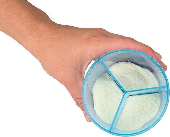 Dr. Brown’s Milk Powder Dispenser Blue – Portable Baby Formula Container with 3 Compartments, Easy - Pour Spout, Travel & Night Feeding Solution - Adenzo Comfies