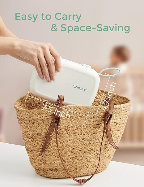 Momcozy Bottle Brush Set - Baby Bottle Cleaner Kit with Silicone Brush, Nipple Brush, Straw Brush, Soap Dispenser, Drying Rack - 7 in 1 Bottle Cleaning Tool