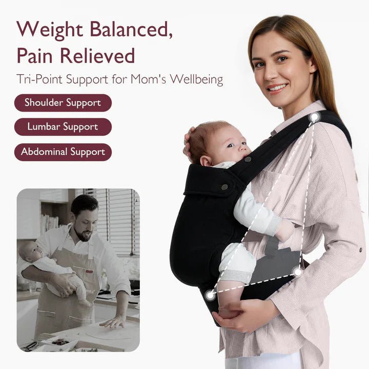 Momcozy Baby Carrier for Newborn to Toddler – Ergonomic, Lightweight, Hands-Free Infant Carrier with Adjustable Straps and Breathable Fabric - Adenzo Comfies