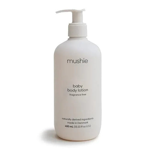 Mushie Baby Organic Body Lotion – Fragrance Free – 13.53 fl oz – Made in Denmark - Adenzo Comfies