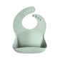 Mushie Silicone Baby Bib – Adjustable Fit Waterproof Bib – Cambridge Blue - Adenzo Comfies