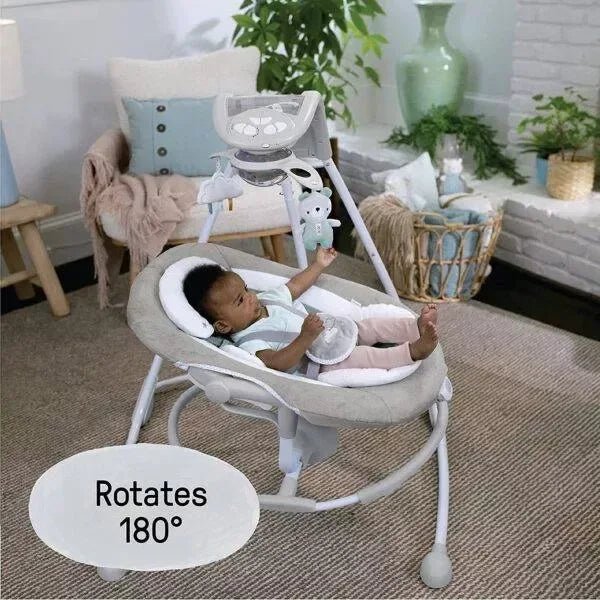 Ingenuity - Inlighten Soothing Electric Swing Cradle Lights Toys and Music - Adenzo Comfies
