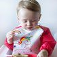 Nuby Coverall Baby Bibs 3 Pack – Waterproof Long Sleeve Weaning Bibs for Toddlers, Easy Velcro Fastening, Wipe Clean PEVA Feeding Bibs - Adenzo Comfies