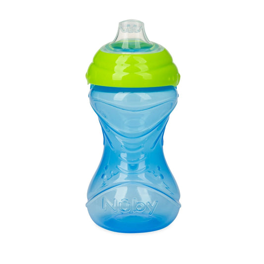Nuby No - Spill Soft Spout Sippy Cup (10oz/300ml) – Leak - Proof Silicone Spout Trainer Cup for Babies 6+ Months, Easy Grip, Dishwasher Safe - Adenzo Comfies