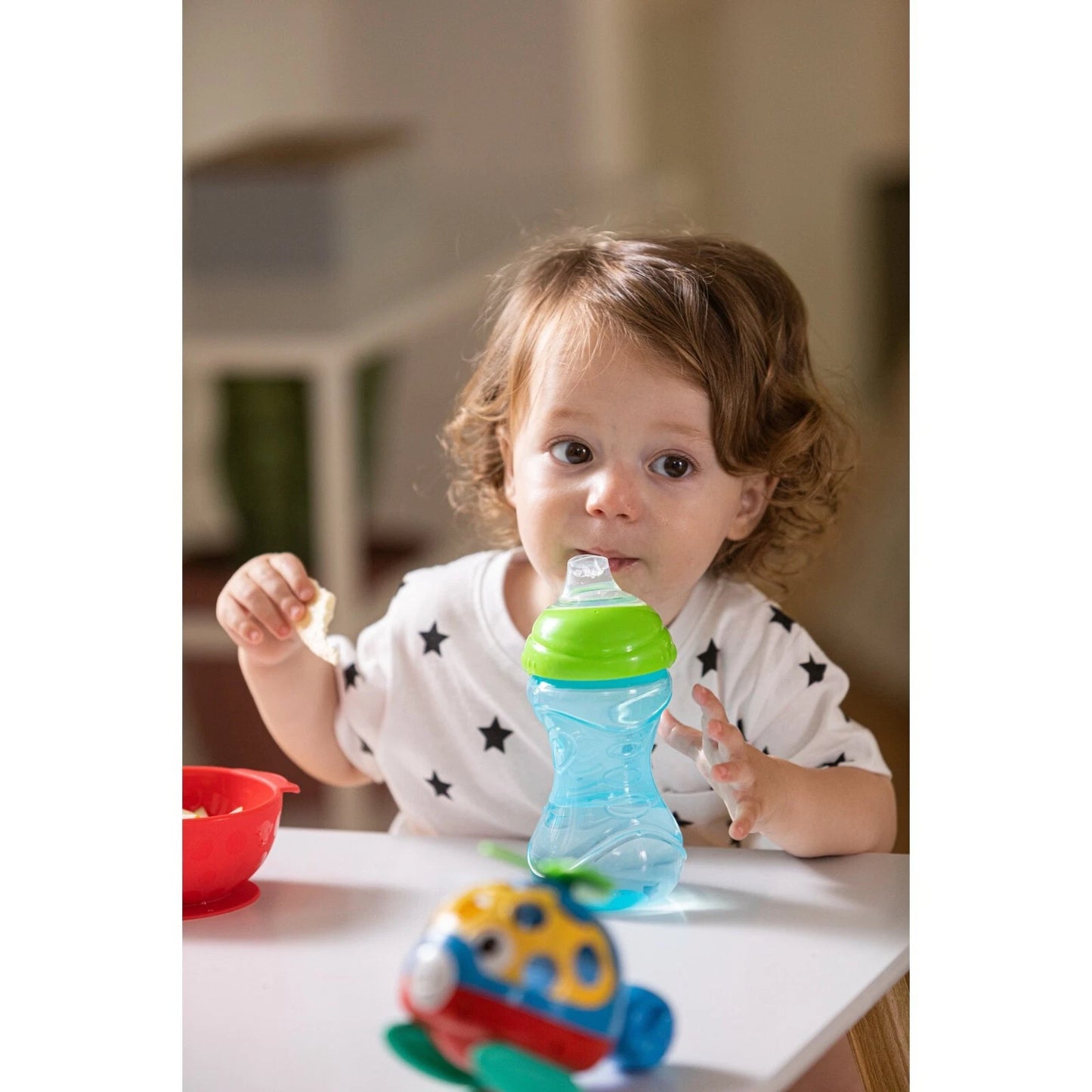 Nuby No - Spill Soft Spout Sippy Cup (10oz/300ml) – Leak - Proof Silicone Spout Trainer Cup for Babies 6+ Months, Easy Grip, Dishwasher Safe - Adenzo Comfies