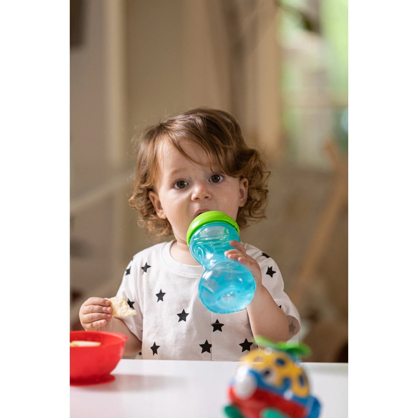 Nuby No - Spill Soft Spout Sippy Cup (10oz/300ml) – Leak - Proof Silicone Spout Trainer Cup for Babies 6+ Months, Easy Grip, Dishwasher Safe - Adenzo Comfies