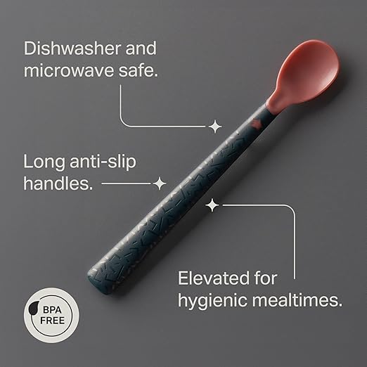 Tommee Tippee Heat Sense Weaning Spoons – 4+ Months, Pack of 4, Colour‑Changing Safety Tips, Long Anti‑Slip Handles, Infant/Toddler Feeding, Unisex