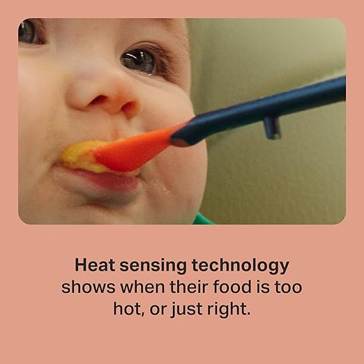 Tommee Tippee Heat Sense Weaning Spoons – 4+ Months, Pack of 4, Colour‑Changing Safety Tips, Long Anti‑Slip Handles, Infant/Toddler Feeding, Unisex