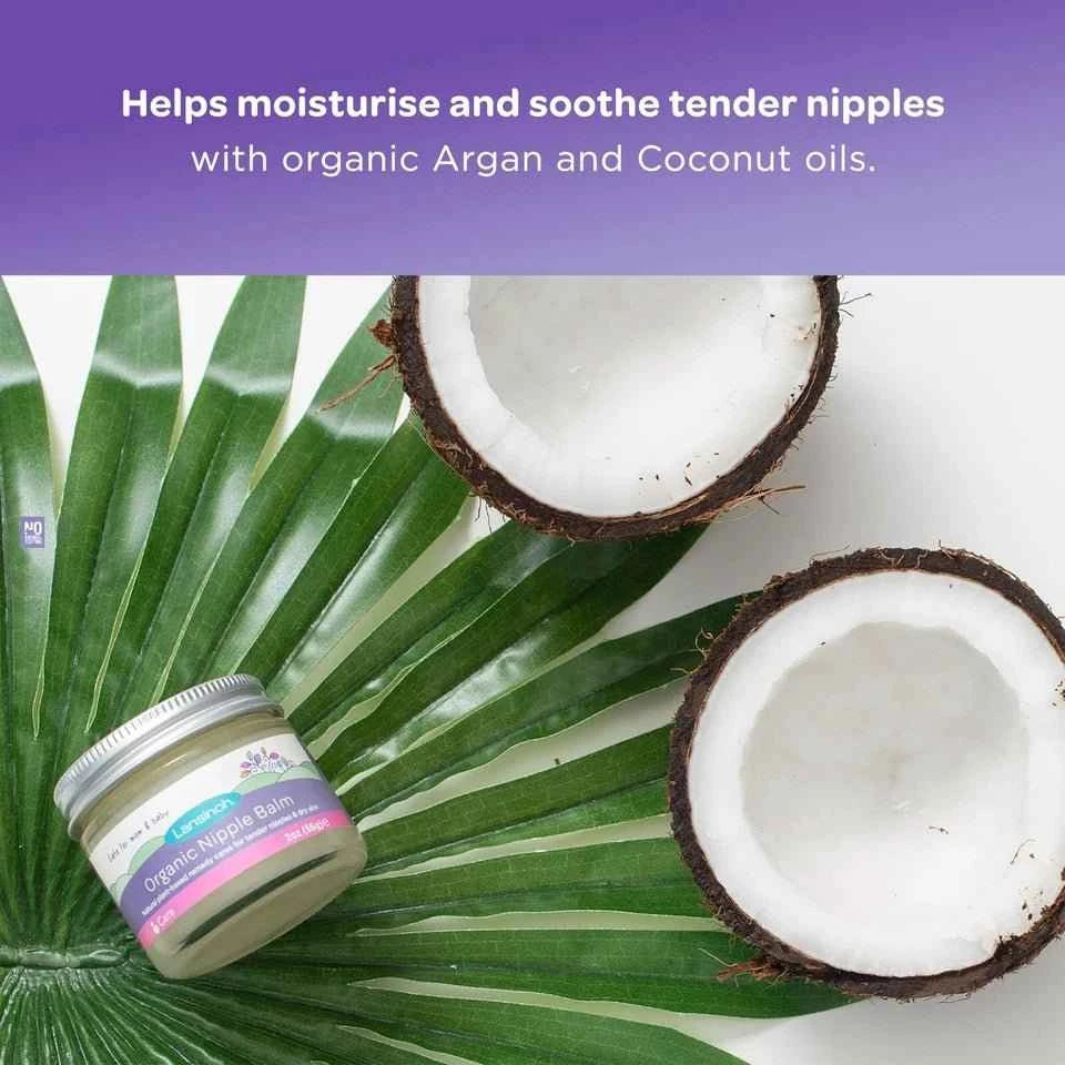Lansinoh Organic Nipple Balm 60ml – Natural Breastfeeding Cream for Sore Nipples, Dry Skin & Pregnancy Belly Care