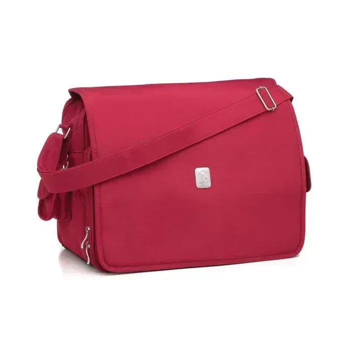 Deluxe Everyday Messenger Bag – Multi - Compartment Diaper & Travel Bag, Red and Black - Adenzo Comfies