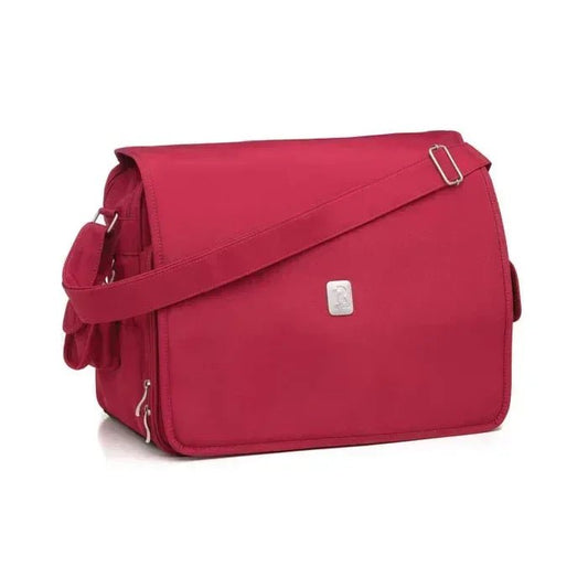 Deluxe Everyday Messenger Bag – Multi - Compartment Diaper & Travel Bag, Red and Black - Adenzo Comfies