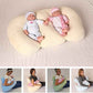 6-in-1 Twin Nursing Pillow for Breastfeeding – Multifunction Pregnancy & Baby Feeding Support Pillow with Washable Cover for Twins