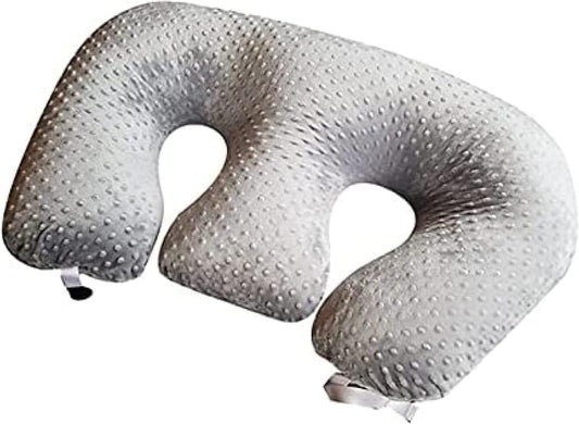 6-in-1 Twin Nursing Pillow for Breastfeeding – Multifunction Pregnancy & Baby Feeding Support Pillow with Washable Cover for Twins