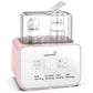 Grownsy 8-in-1 Baby Bottle & Milk Warmer with Timer, Dual Bottle Warming and Steam Sterilizer