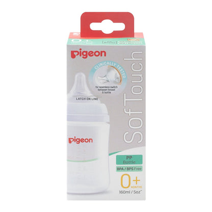 Pigeon SofTouch 3 Baby Bottle for Babies, BPA & BPS-Free, PP, 1 Pack, Options; 160ml 0m+, 240ml 3m+ - Adenzo Comfies