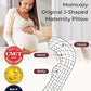Momcozy J-Shaped Pregnancy Pillow for Side Sleeping – Soft Maternity Body Pillow with Jersey Cover for Head, Neck & Belly Support, Grey