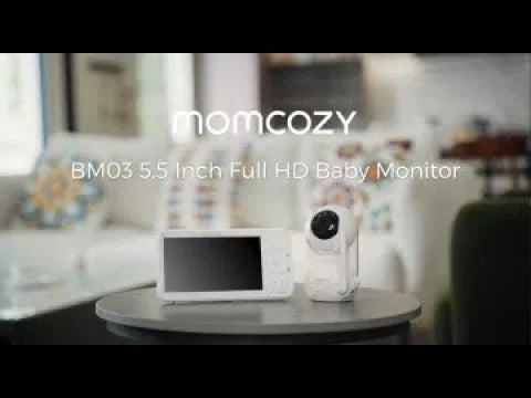Momcozy BM03 5.5” 1080P Full HD Video Baby Monitor No WiFi – Long-Range Baby Monitor with Camera, Infrared Night Vision, 5800mAh Battery, VOX, 2-Way Audio, - Adenzo Comfies