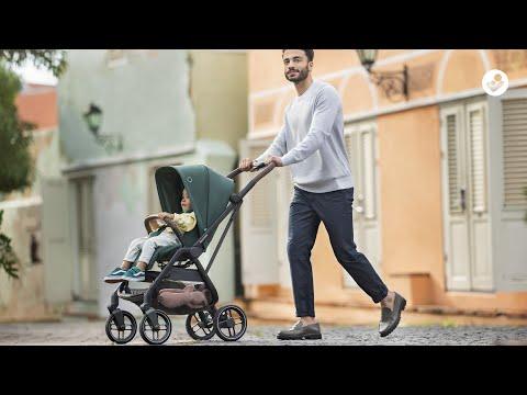 Maxi-Cosi Leona² Pram, 0-4 Years, 0-22 kg, Feather-Light, Super Compact Buggy, Reversible Seat, One Handed Foldable, 3 Reclining Positions, Flat Reclining Position, Easy-In Straps, Twillic Graphite - Adenzo Comfies