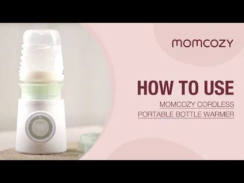 Momcozy Portable Bottle Warmer for Travel | Cordless Fast Heating, Leak-Proof Design, Long Battery Life, Fits Dr. Brown, Philips Avent, Medela, Tommee Tippee, Comotomo - Adenzo Comfies