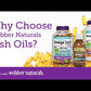 Webber Naturals Fish Oil 2850 mg, High Potency, 1,800 mg Omega-3 per Serving, 120 Clear Enteric Softgels, No Fishy Aftertaste, Ultra-Purified, Supports Heart, Cognitive, and Joint Health
