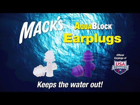 Mack's Aqua Block Ear Plugs (1 Pair) - Purple - Adenzo Comfies