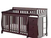 4 - in - 1 Convertible Baby Crib & Changer, Crib Changer With Drawers, Adjustable Mattress Height & Toddler Bed Conversion - Adenzo Comfies