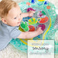 Infantino Tummy Time Pat & Play Water Mat –Baby Sensory Play Mat with Floating Toys, Air & Water Fillable for Motor Skill Development – for Newborns 3 Months+