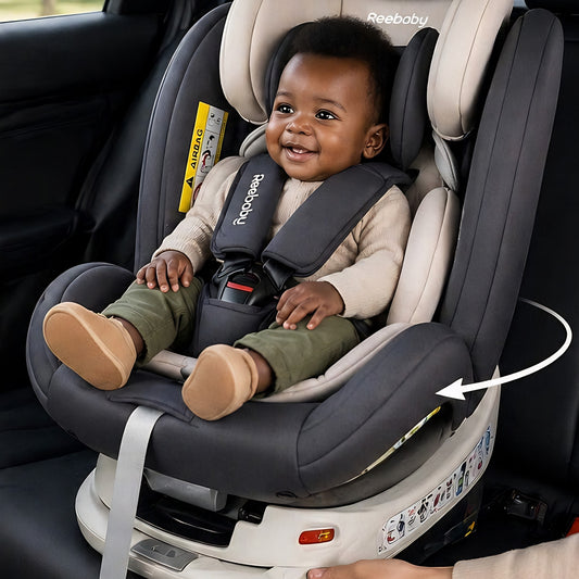 Reebaby 360° Rotating ISOFIX Car Seat (0–36kg) – All - in - One Adjustable Baby & Child Safety Seat - Adenzo Comfies