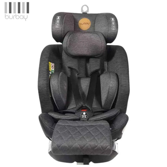 Burbay AG108 360° Rotating Baby Car Seat  – ISOFIX Convertible Child Safety Seat with Side Impact Protection, Reclining Design & Adjustable Headrest (0–8 Years)