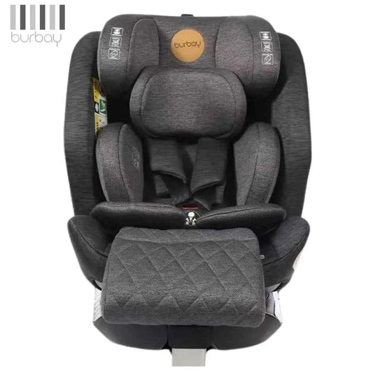 Burbay AG108 360° Rotating Baby Car Seat  – ISOFIX Convertible Child Safety Seat with Side Impact Protection, Reclining Design & Adjustable Headrest (0–8 Years)