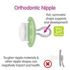 MAM Original Pure Night Soother 6+ Months (Set of 2) Sustainable and Bio-Renewable Baby Soother SkinSoft Silicone Teat Glow in the Dark Soother Cream - Adenzo Comfies