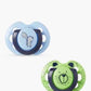 Tommee Tippee Fun Soothers, 0–6m, 2 Pack, Colorful Design, Lightweight, Easy to Clean