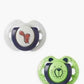 Tommee Tippee Fun Soothers, 0–6m, 2 Pack, Colorful Design, Lightweight, Easy to Clean