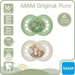 MAM Original Pure Eco Orthodontic Silicone Soother/Pacifier 16m+ Green Fox/Bunny - Adenzo Comfies