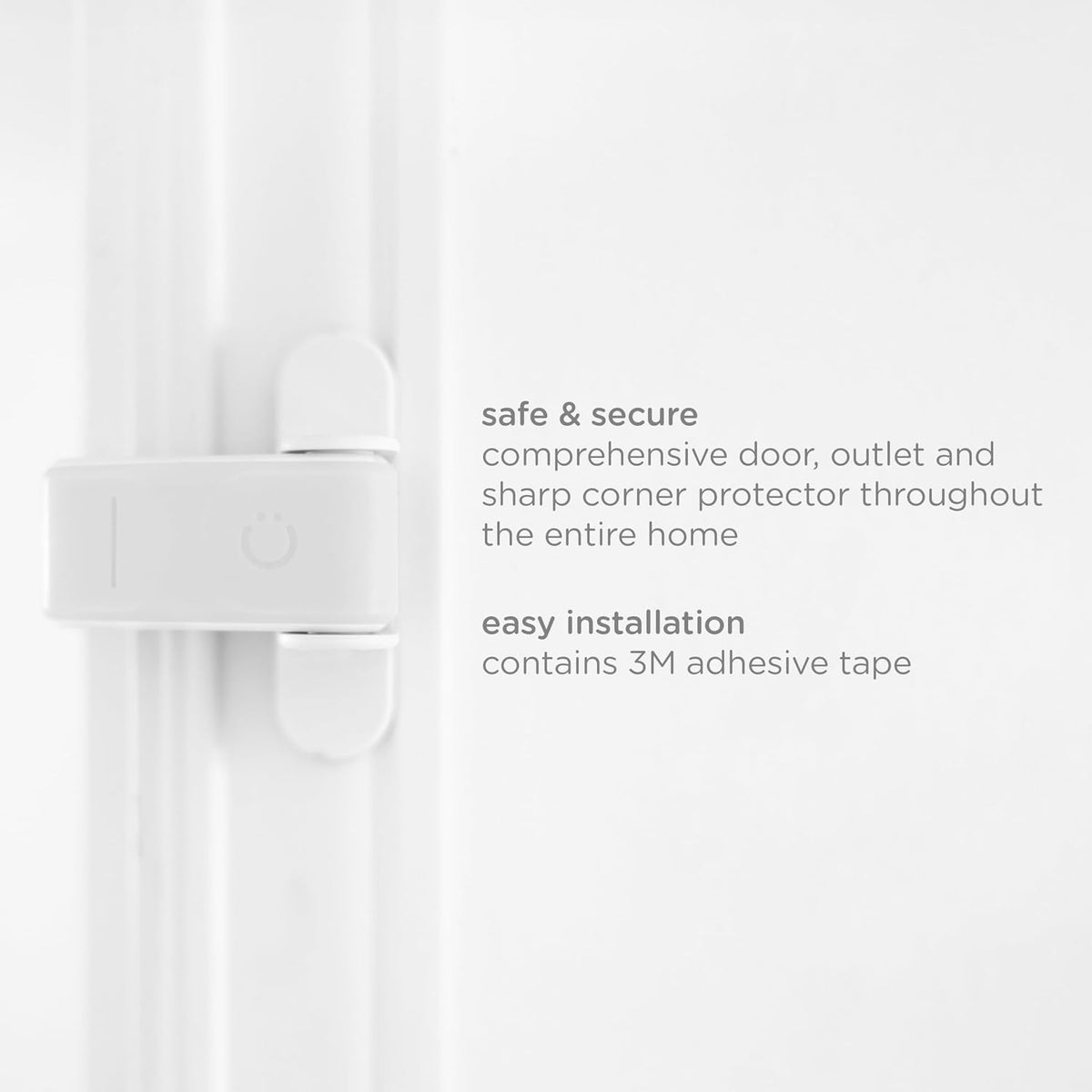 Ubbi Baby Safety Bundle, White | Safeguarding & Baby Proofing Set, Includes 36 Outlet Covers, 16 Table Corner Protectors & 2 Pinch Guards, Child Safety Kit. - Adenzo Comfies