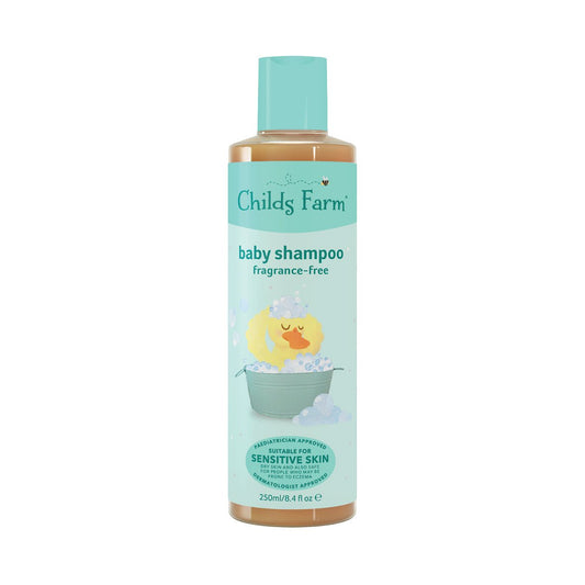 Child's Farm Baby Shampoo Unfragranced Gently Cleanses Hair and Scalp Suitable for Newborns with Dry, Sensitive and Eczema-prone Skin and Scalp, 250 ml - Adenzo Comfies