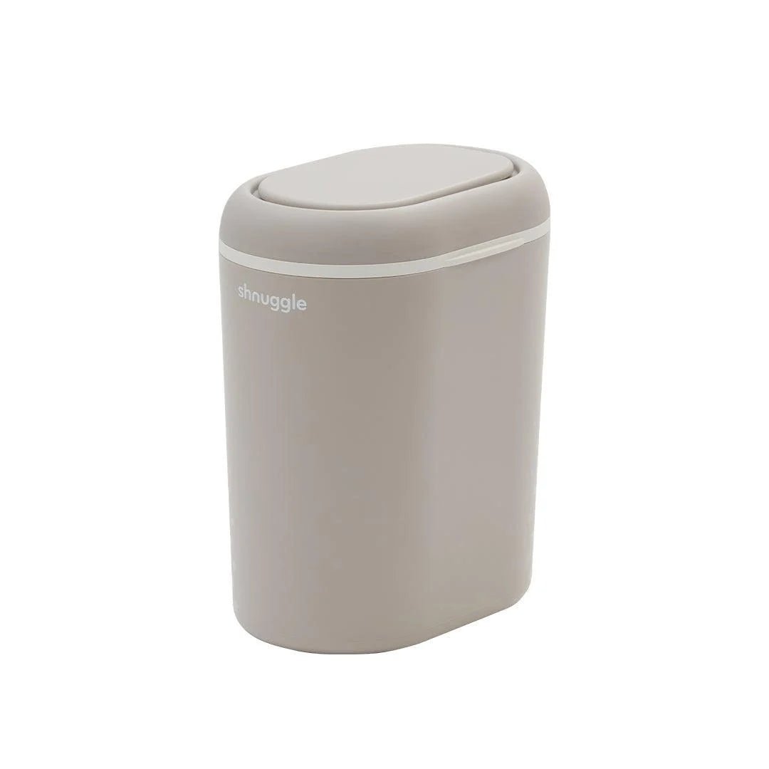 Shnuggle Eco-Touch Nappy Bin (Diaper Pail) | Eco-Friendly Nappy Disposal System | No Costly Refills – Use Any Bag | Dual-Seal Odour Lock | Easy-Clean, One-Hand Drop-and-Go Bin - Adenzo Comfies